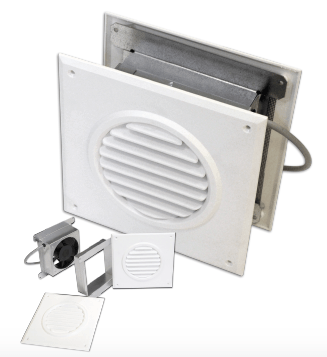 Répartiteur d'air chaud pour foyer fermé, 400 m3/h, thermostat intégré, D  125 mm S&P (UNELVENT) 630001